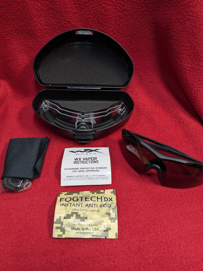 Nos usgi wiley x vapor ballistic apel eye protection clear/dark lens (cl2- (ab16-PET25)