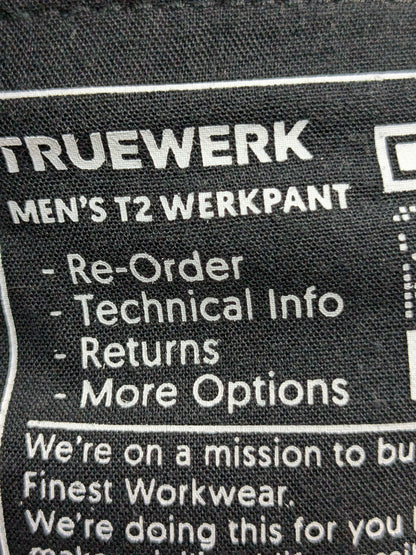 NOS TRUEWERK Mens Olive T2 WERKPANT Performance Tech Outdoor Gear 36Wx32L (aa10-PET55)