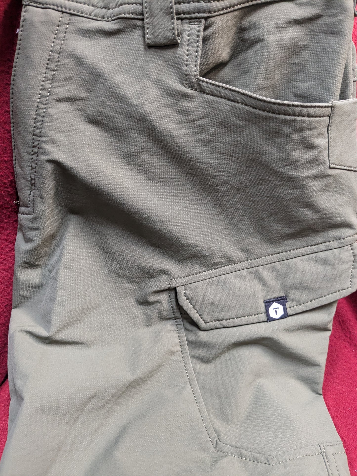NOS TRUEWERK Mens Olive T2 WERKPANT Performance Tech Outdoor Gear 36Wx32L (aa10-PET55)