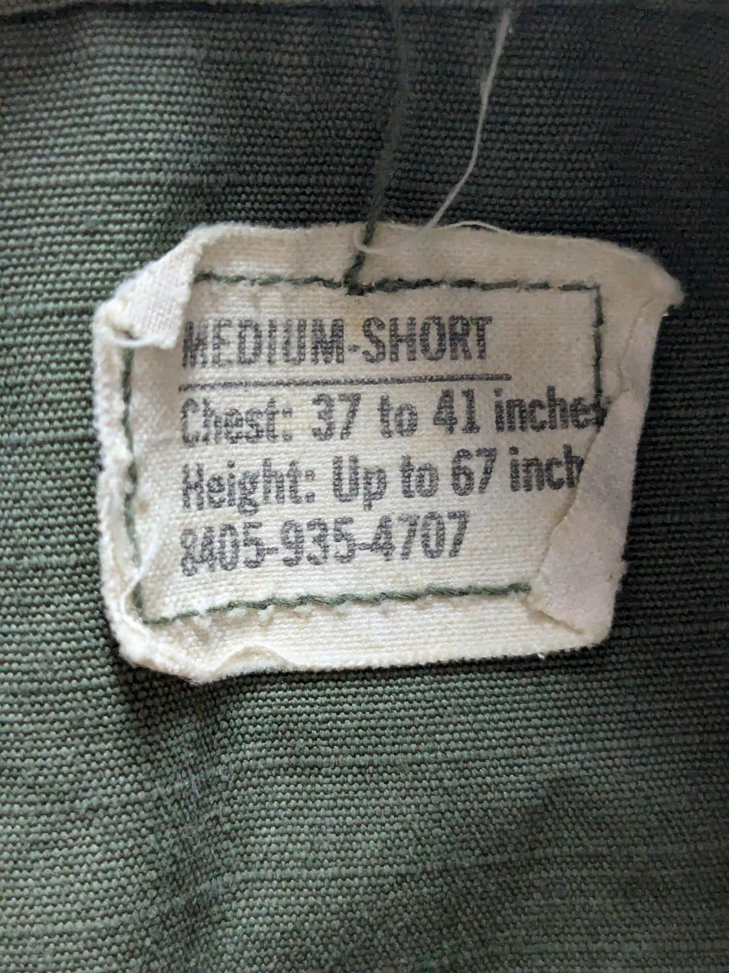 U.S. Air Forces Poplin Rip-Stop Jungle fatigue short sleeve shirt cotton OG-107 class 1 Good Condition (aa10-PET72)