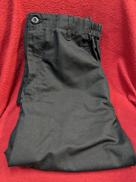 Women's Medium Long Black Food Service Pants Trousers Cook Uniform Used (ea04-PET84)