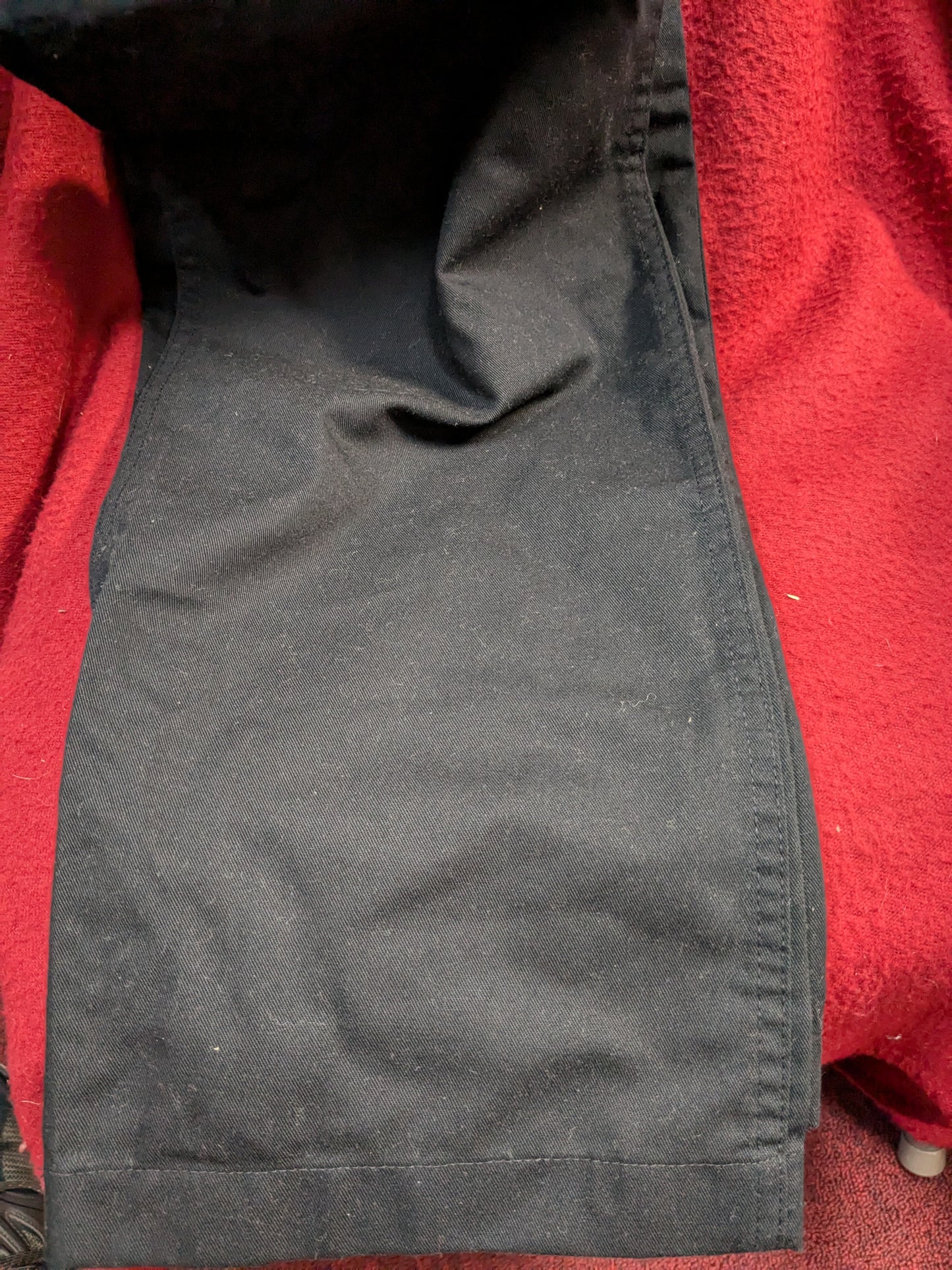Women's Medium Long Black Food Service Pants Trousers Cook Uniform Used (ea04-PET84)