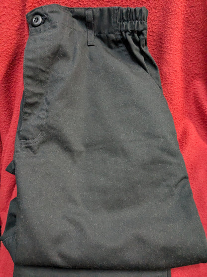 Women's Medium Long Black Food Service Pants Trousers Cook Uniform Used (ea04-PET84)