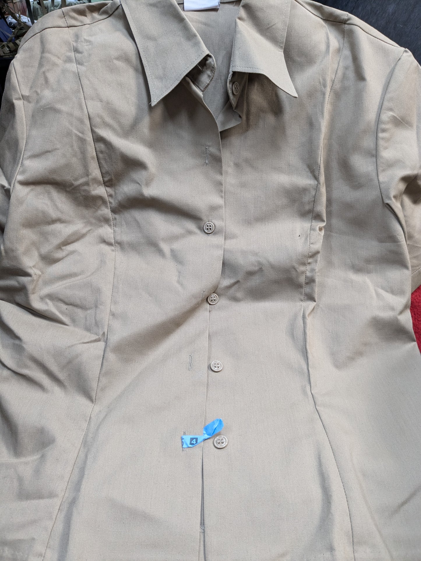 DLA 16 R Enlisted Men's Short Sleeve Poly Wool Khaki Shirt (dg3- ea03-PET94)