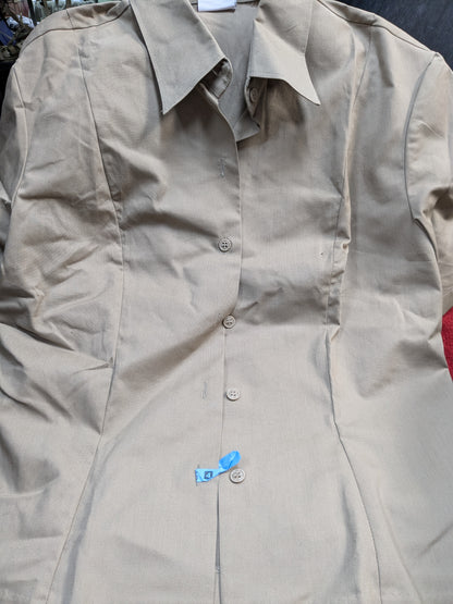 DLA 16 R Enlisted Men's Short Sleeve Poly Wool Khaki Shirt (dg3- ea03-PET94)