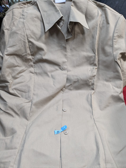 DLA 16 R Enlisted Men's Short Sleeve Poly Wool Khaki Shirt (dg3- ea03-PET94)