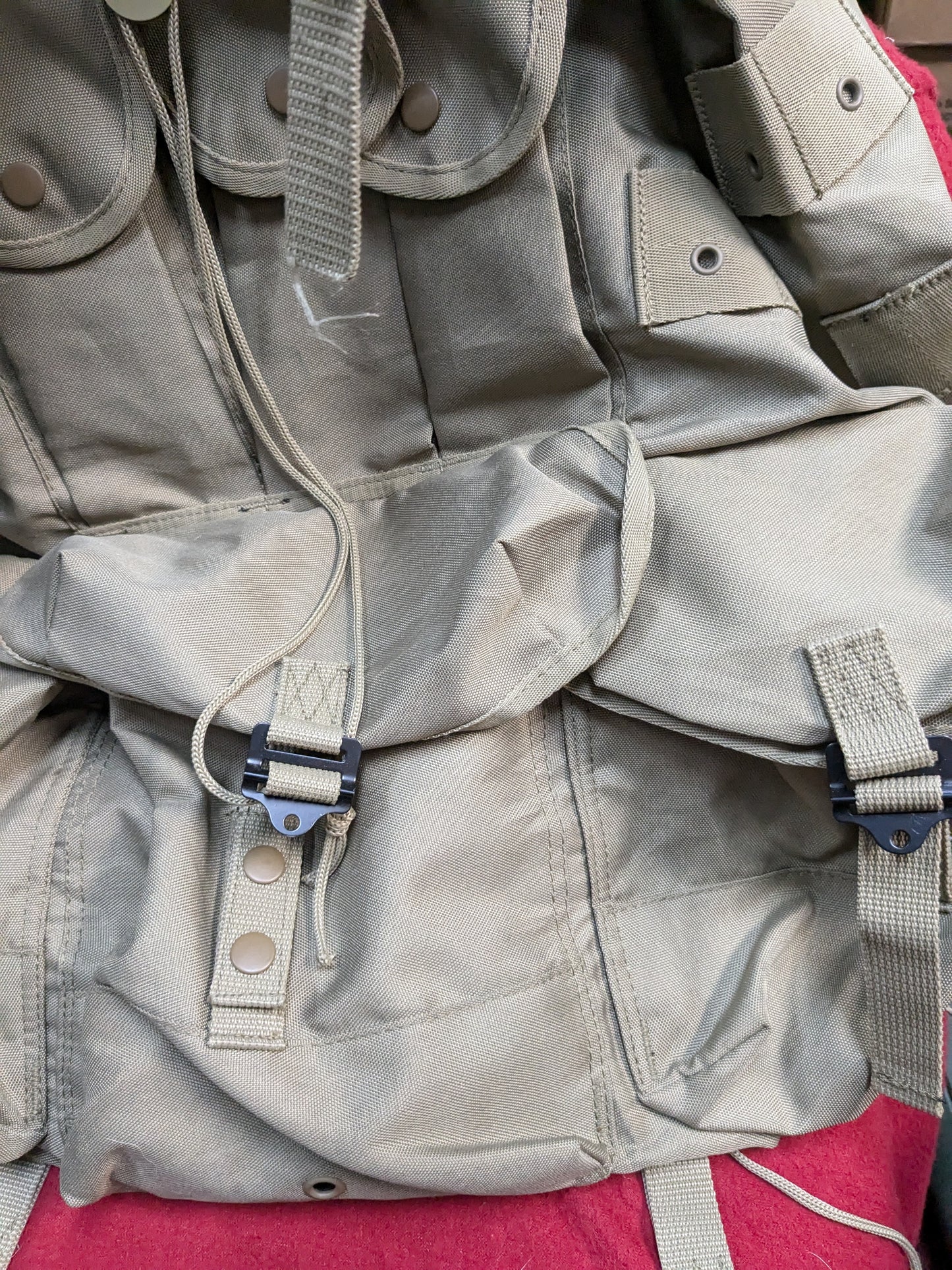 Large Alice Type Rucksack Bag Khaki W/ Kidney Belt (BB02-PET103)