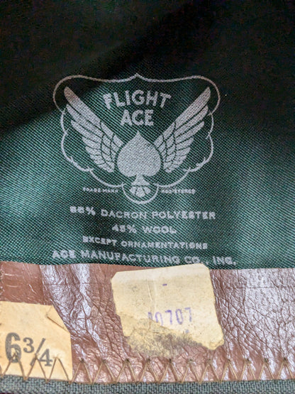 US army agsu Flight Ace garrison heritage unisex Green Cap 6 3/4 Used (aa12-PET104)