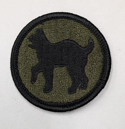 US Army 81st Readiness Infantry Division Patch Sew On Subdued Black OD (bu09-Wildcat)