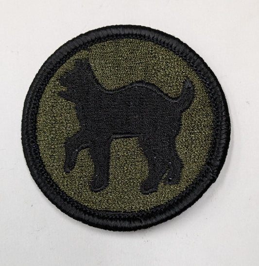 US Army 81st Readiness Infantry Division Patch Sew On Subdued Black OD (bu09-Wildcat)