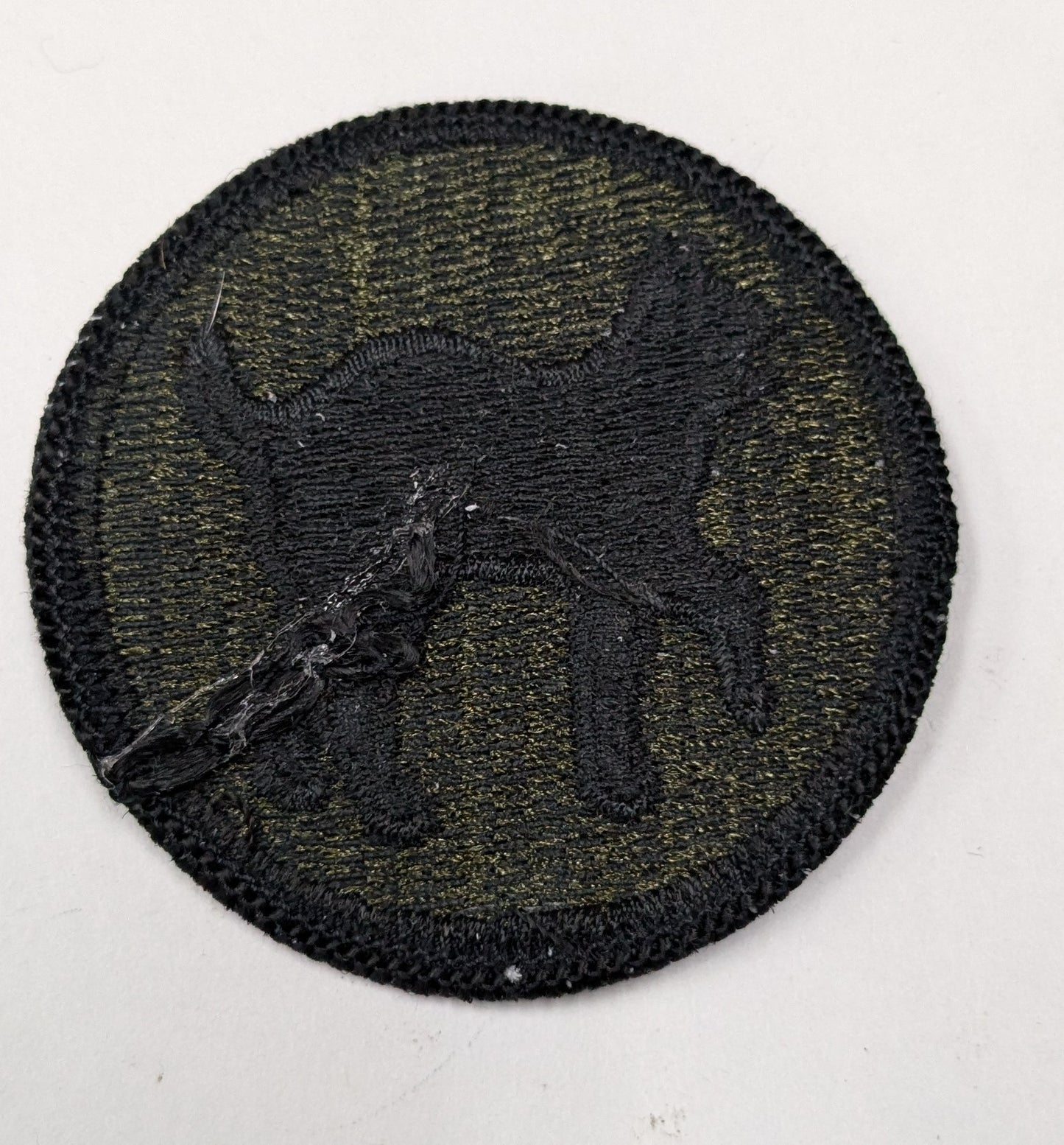 US Army 81st Readiness Infantry Division Patch Sew On Subdued Black OD (bu09-Wildcat)