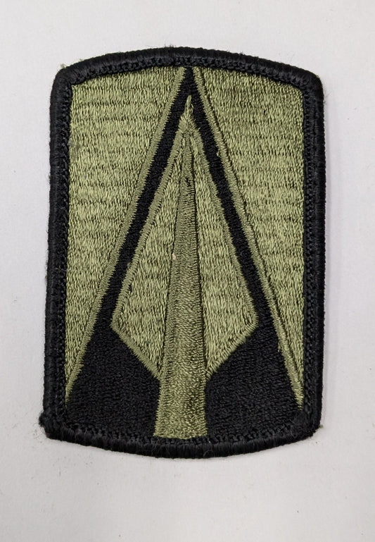 US Army 177th Armored Brigade Patch Sew On Subdued Black OD (bu09-177CATB)