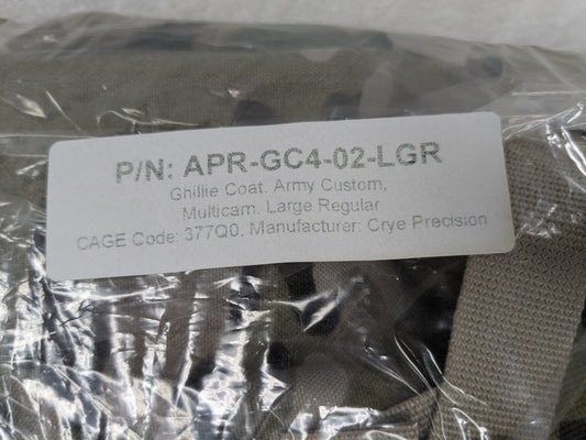 NEW - CRYE Ghillie Coat Top Large Regular APR-GC4-02-LGR OCP (da03 db07-25FEB23)
