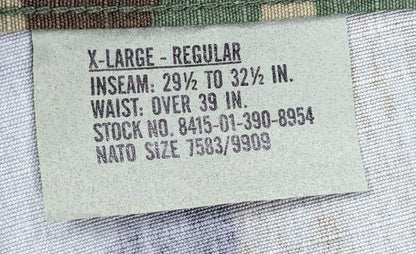 USGI X-Large Regular BDU Woodland Camouflage Tactical Pants Trousers (db08-25jan32)