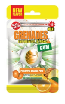 Pin-Org Grenades Gum - Pineapple Orange POW 30pcs (gtt)