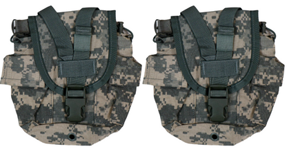 USED Condition SET of 2 USGI ACU UCP 1Qt Canteen Pouch General Purpose (ACU-1qt)