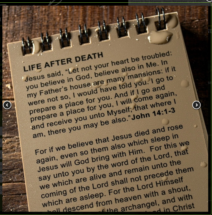 WP735 3x5 Warrior's Devotional Biblical Verses Top Spiral Pocket Rite in the Rain Notebook 3" x 5" (WP735)