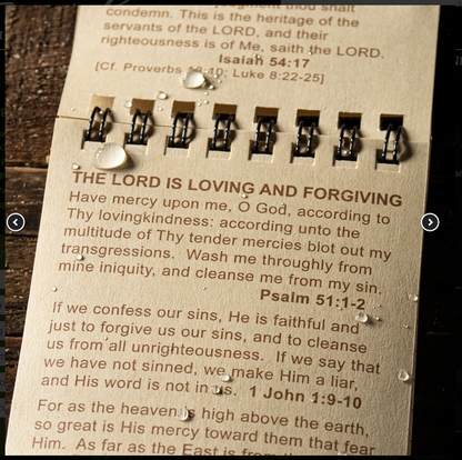 WP735 3x5 Warrior's Devotional Biblical Verses Top Spiral Pocket Rite in the Rain Notebook 3" x 5" (WP735)