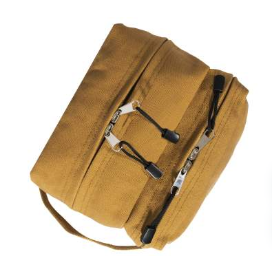 9126 Coyote Canvas Dual Compartment Travel Kit Ditty Hygiene Bag (gtt)