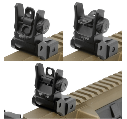 UTG® Super Slim Rear Sight, Manual Flip-up, Tool-free Dual Aperture (MNT-955)