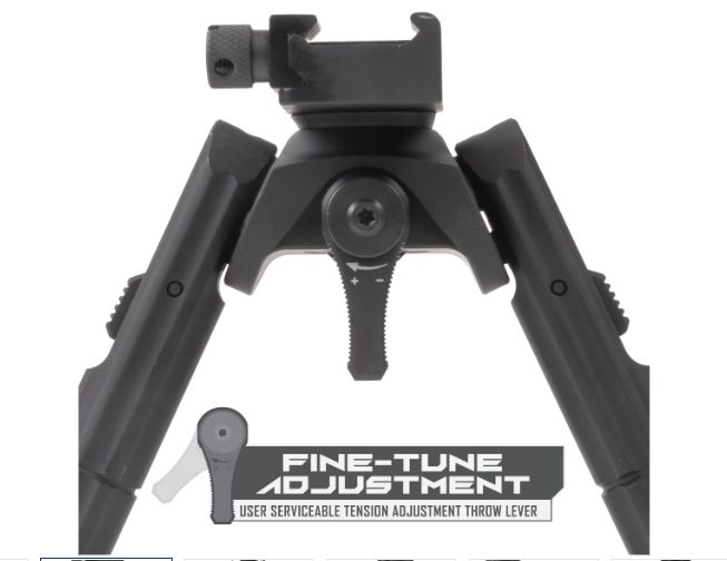 UTG® Recon 360® TL Bipod, 6.6"-9.1" Center Height, Picatinny (TL-BP01-B)