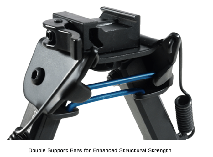 UTG® Super Duty Bipod, Quick Detach, 6.0"- 8.5" Center Height (TL-BP98Q)