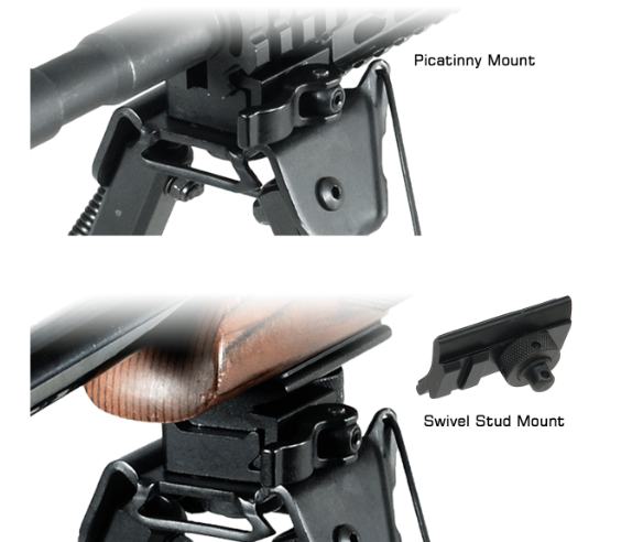 UTG® Super Duty Bipod, Quick Detach, 6.0"- 8.5" Center Height (TL-BP98Q)