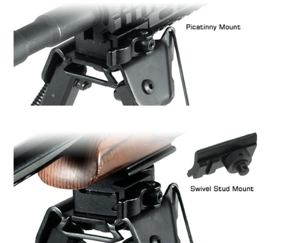 UTG® Super Duty Bipod, Quick Detach, 6.0"- 8.5" Center Height (TL-BP98Q)