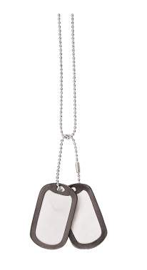 Set of Dog Tag Silencers Black 8390 (gtt)