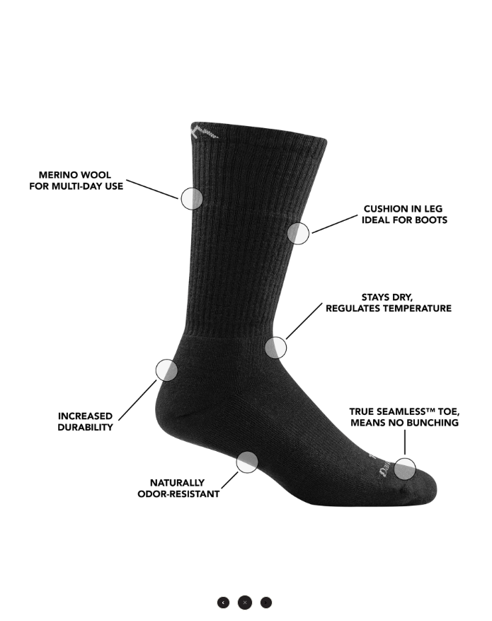 T4021 Medium Coyote Brown Midweight Cushion Tactical Socks