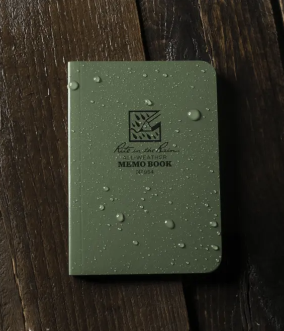954 3x5 OD Memo Book Side Perfect Bound Rite in the Rain Notebook 3 1/8" x 5" (954)