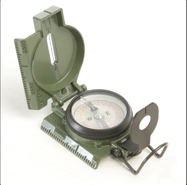 27CS - Phosphorescent Lensatic Compass Olive Drab w/ Case Cammenga (27CS)