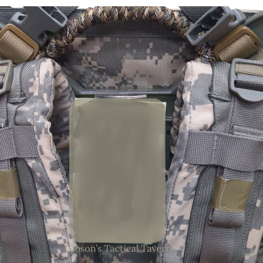 v.12 "Ranger Ready" ACU Large Molle II Ruck w/ The Gibson Mod w/ Name Tape & Cat Eyes (based on v12))