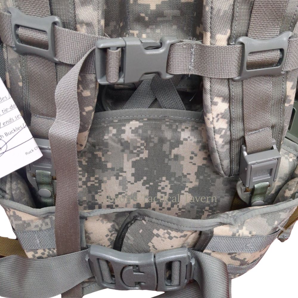 v.12 "Ranger Ready" ACU Large Molle II Ruck w/ The Gibson Mod w/ Name Tape & Cat Eyes (based on v12))