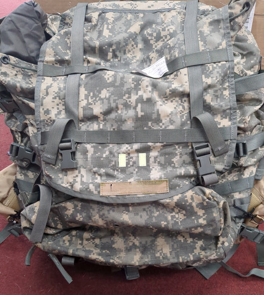 v.12 "Ranger Ready" ACU Large Molle II Ruck w/ The Gibson Mod w/ Name Tape & Cat Eyes (based on v12))
