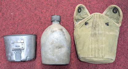 Vintage Canteen, Cup, and Insulated Pouch (da10-25Jun65)