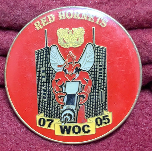 Challenge Coin Red Hornets WOC 07 05 (chcc-25APR179)