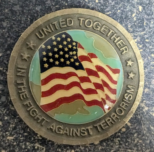 Challenge Coin September 11th, 2001 United Together In The Fight Against Terrorism (CHCC-25Jul17)