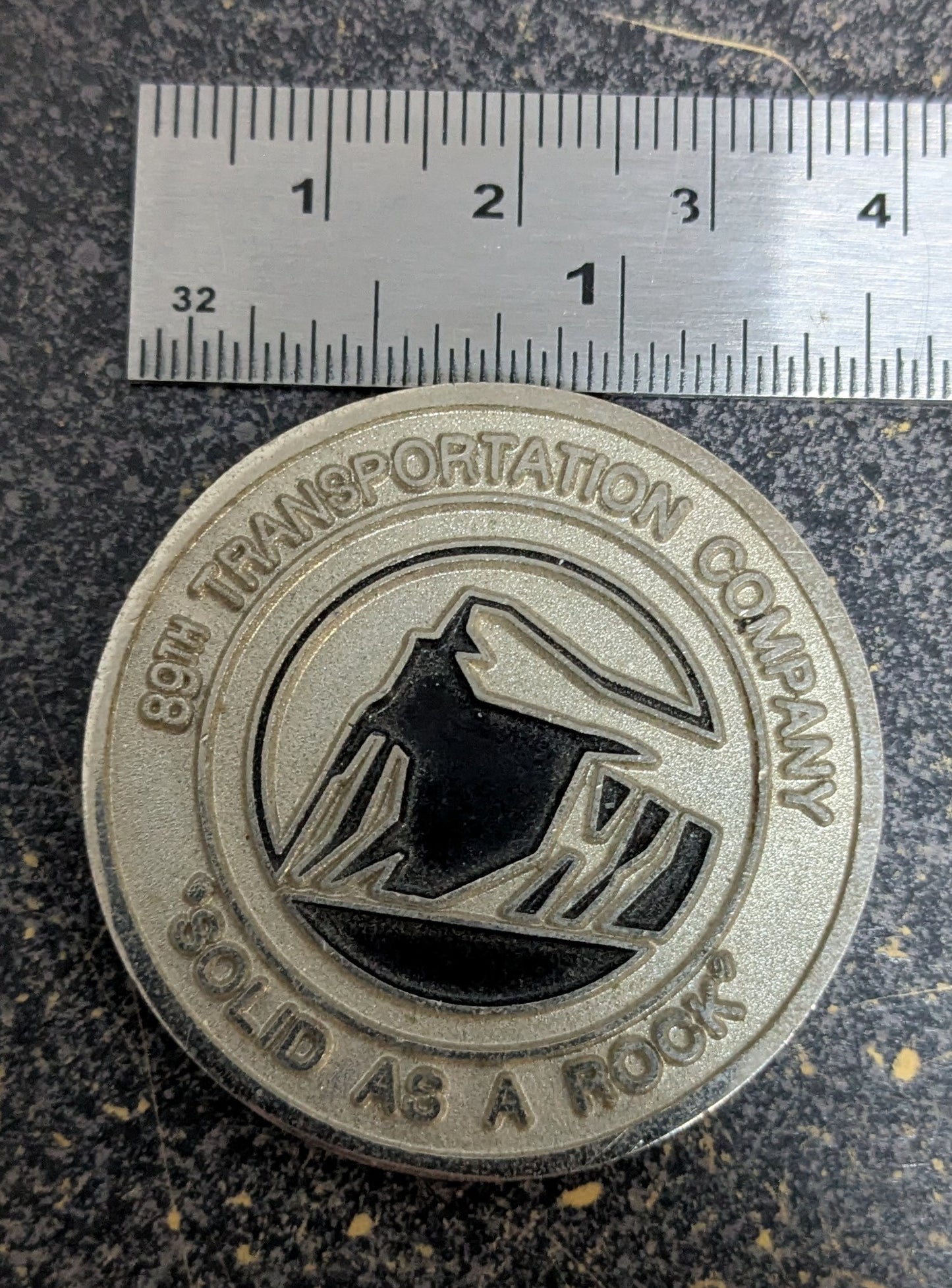 Challenge Coin 89th Transportation Company Fort Eustis Virginia- Solid As A Rock (26Jun41)