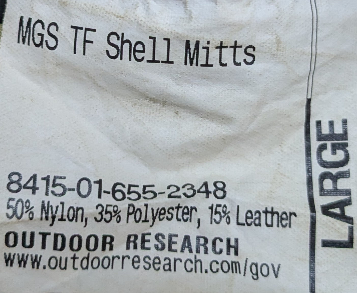 Outdoor Research MGS TF Shell Mitts Large (AA16-26May4)