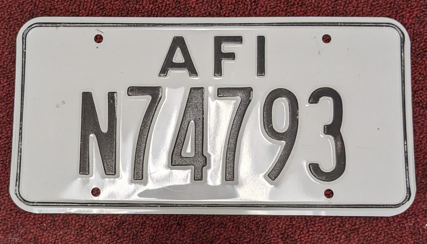 American Forces Military License Plate AFI, AFI N74793 (db06-25Jun02)