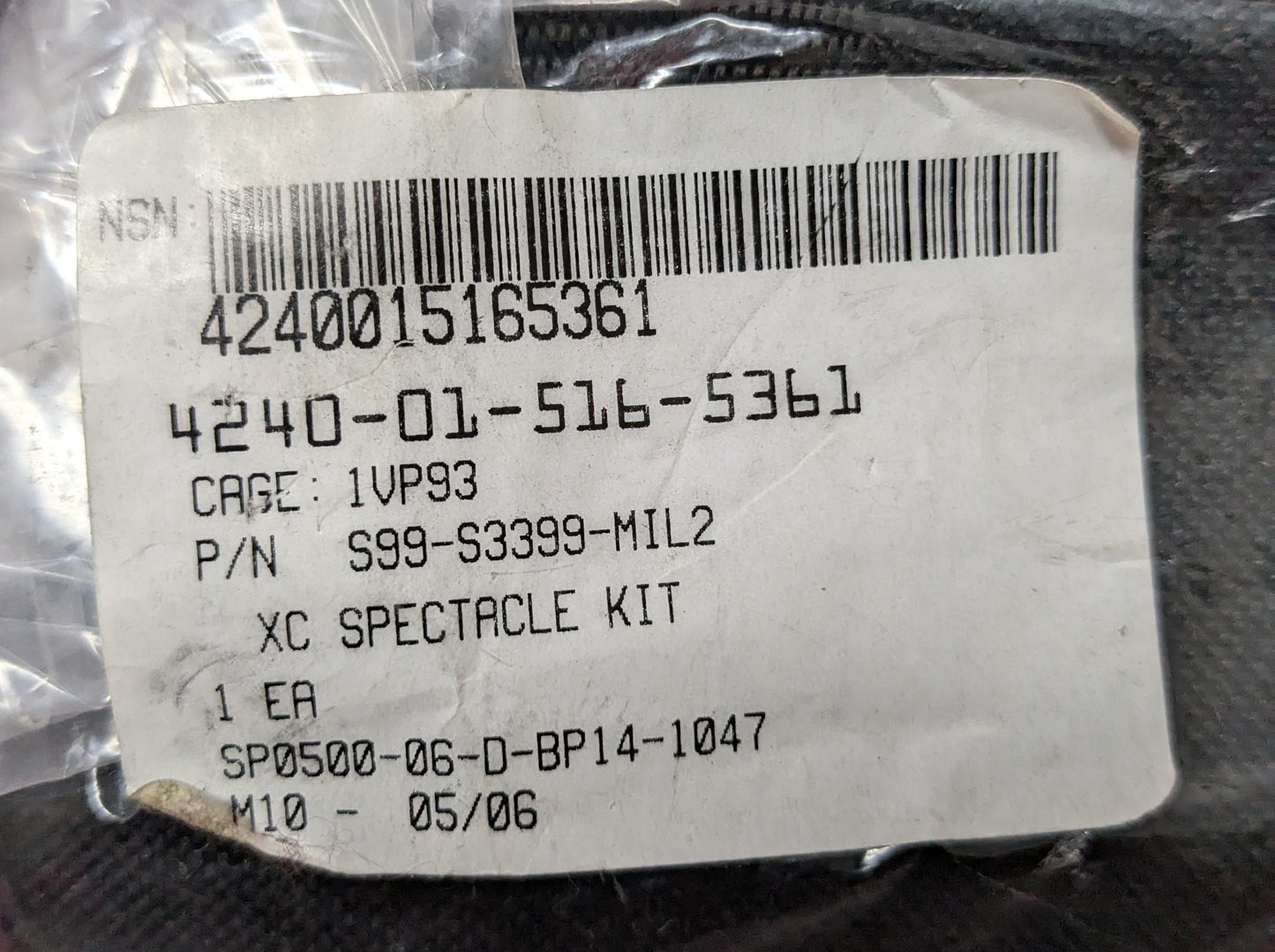 Sealed Revision Military XC S99-S3399-MIL 2 Spectacle Safety Eyewear Kit (da14-25MAR61)