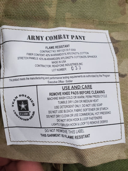 NOS Medium Regular US Army Deployment Frac Combat Pants w/ Knee Pad Pockets (CA13-25APR07)
