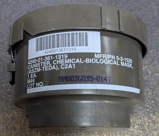 NWT USGI M44 Canister Chemical Biological Mask C2A1 (DB2-26Apr49)