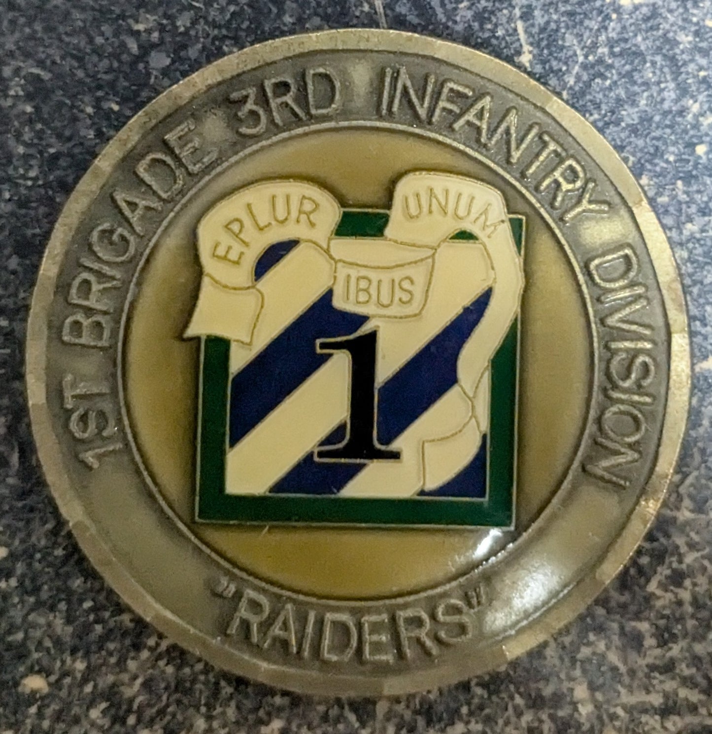 Challenge Coin 1st Brigade 3rd Infantry Division "Raiders" (CHCC-25Jul47)