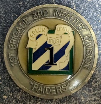 Challenge Coin 1st Brigade 3rd Infantry Division "Raiders" (CHCC-25Jul47)