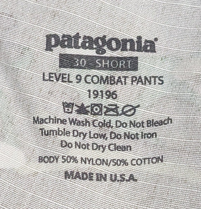 NOS Patagonia Level 9 Combat Pants 30 Short (DB11-25Aug01)