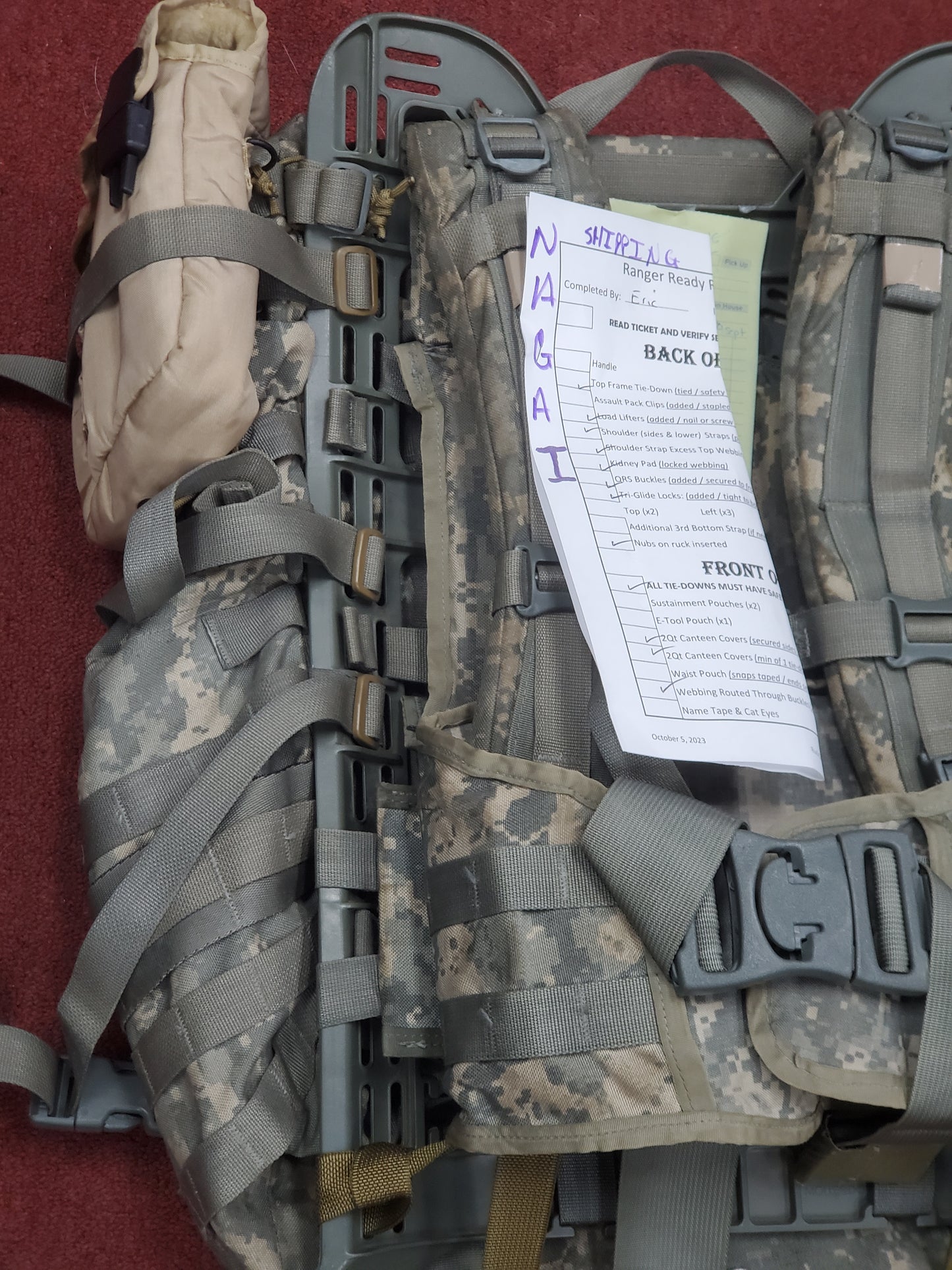 NAGAI - SFAS Ruck Configuration ACU (customer mail-in ruck)