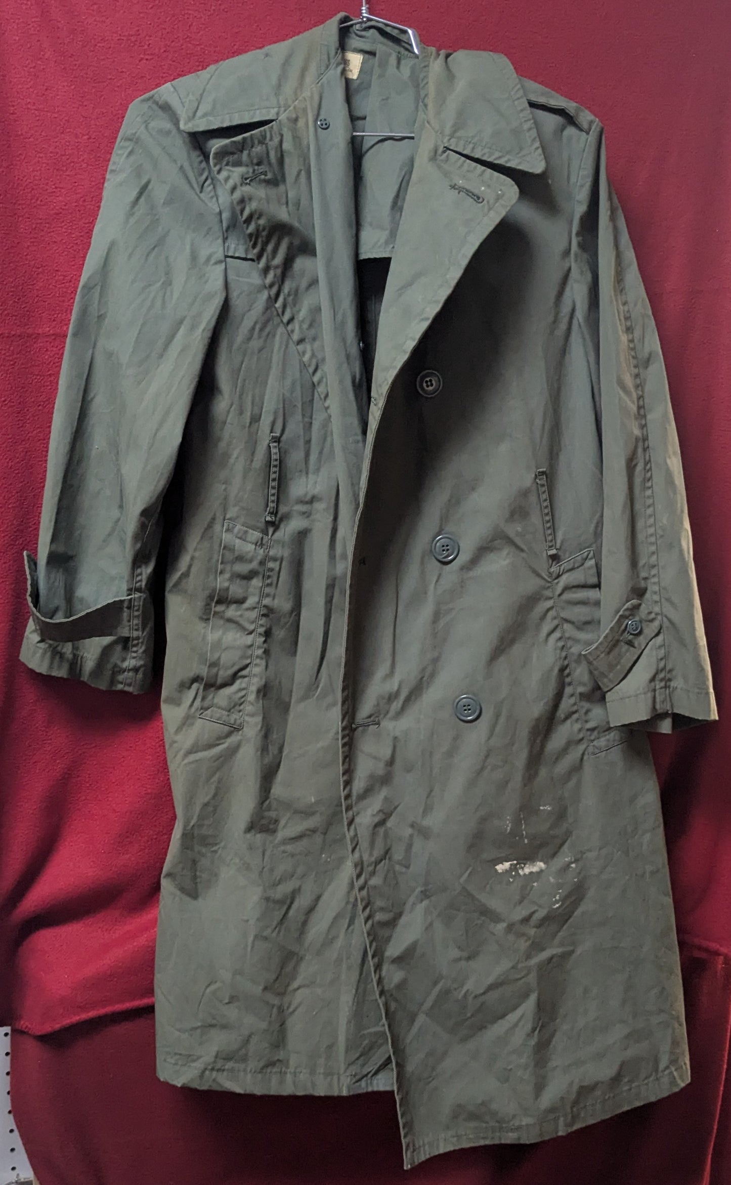Raincoat Man's Cotton and Polyester Quarpel Army Green 274 (DB05-25Aug32)