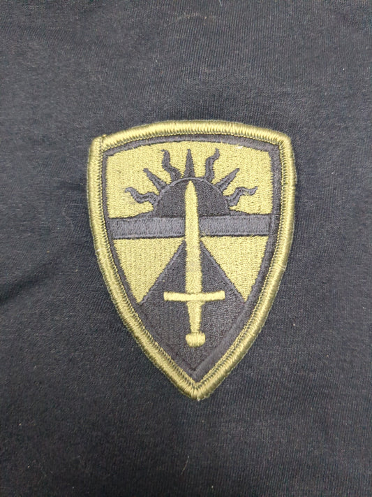 US Army Test and Evaluation Command Patch Sew on Patch Subdued OD Black (bu11-TEC)